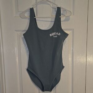 PINK Victoria's Secret Sage Green Tank Top Bodysuit